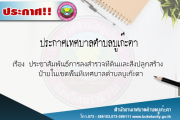 ประชาสัมพันธ์การลงพื้นที่สำรวจที่ดินและสิ่งปลูกสร้าง ป้ายในเขตพื้นที่เทศบาลตำบลบูเก๊ะตา